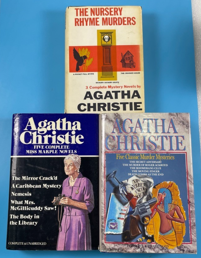 Agatha Christie 3 Omnibus Lot - Miss Marple & Poirot Mysteries - HC/DJ
