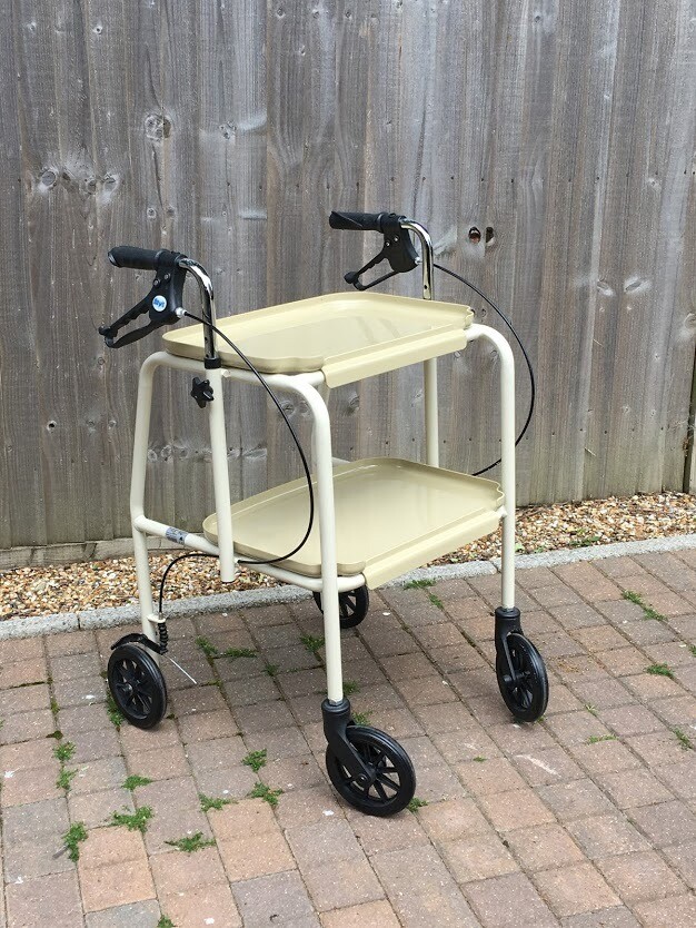 Mobility walker trolley with two heatresistant trays in Horsham