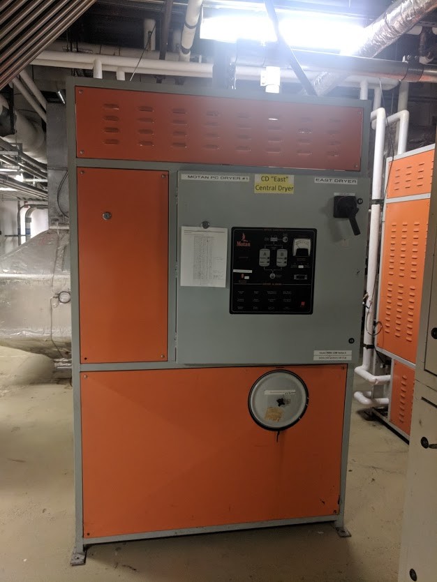 Used 2400 CFM Motan Model MDS1200 Dual Desiccant Drying System