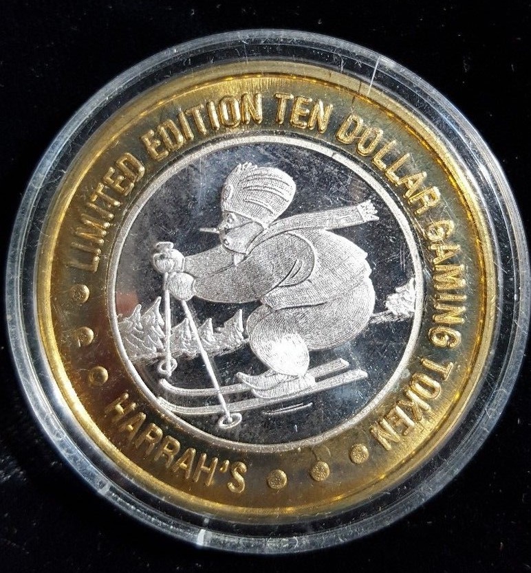 Harrah's, Casino, Ten Dollar Gaming Token, .999 Silver