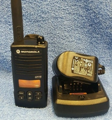 Motorola CP110 VHF Portable radio & charger, 16 channel LCD display, Battery. Buy it now for 125.0