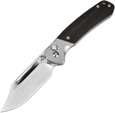 CJRB Cutlery Messer Bowie Pyrite Ebenholz AR-RPM9 Klinge Stahlgriff Buttonlock A