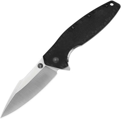 Ruike Knives P843-B Folding Knife Satin 3.56'' Blade Black G-10 Handle