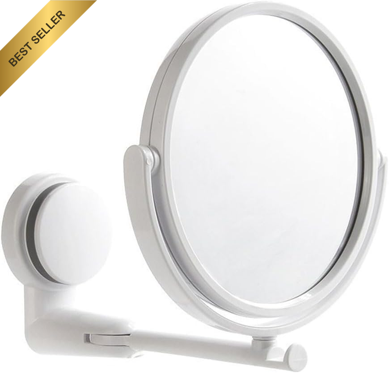 Led Mirror Wall- Mounted Makeup Mirror Telescopic Arm Princess Mirror Wall-Mount