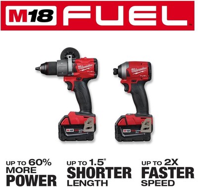 Milwaukee Hammer Drill Impact Driver 18-Volt Lithium Ion Cordless (2-Tool)