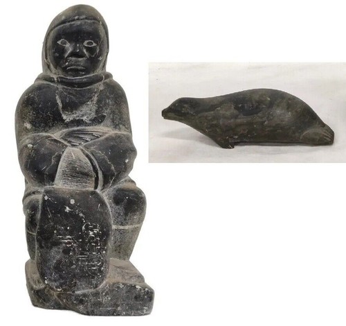 彫刻・オブジェ Inuit stone carving object First-Nations-Inuit-