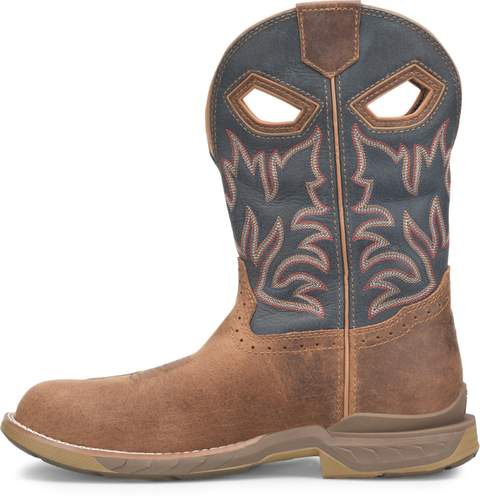 Pre-owned Double-h Boots Men's 11” Daunt Composite Toe Non-metallic Roper Work Boot Blue -