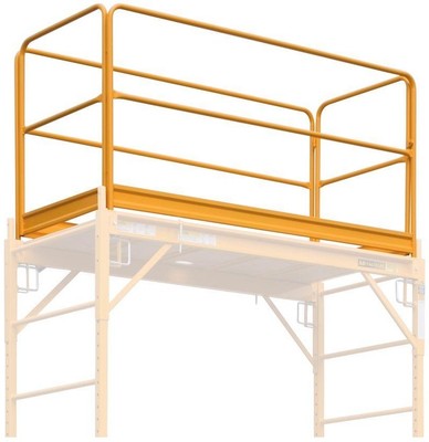 MetalTech Scaffold Guardrail System Scaffolding Jobsite Panel Safety Tool Yellow