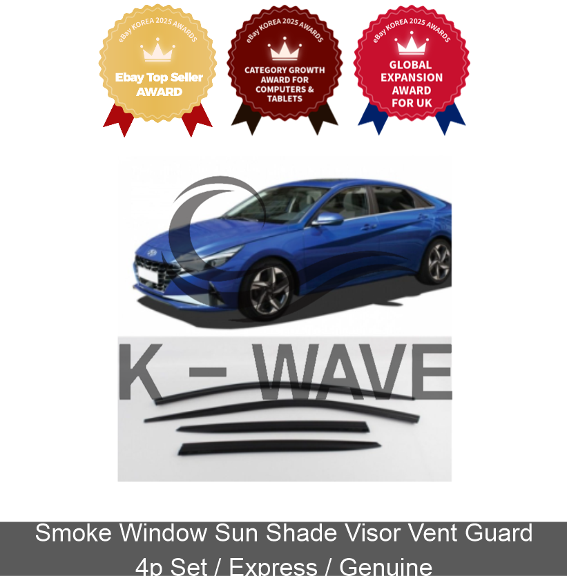 Smoke Window Sun Shade Visor Vent Guard 4p Set / Express / Genuine