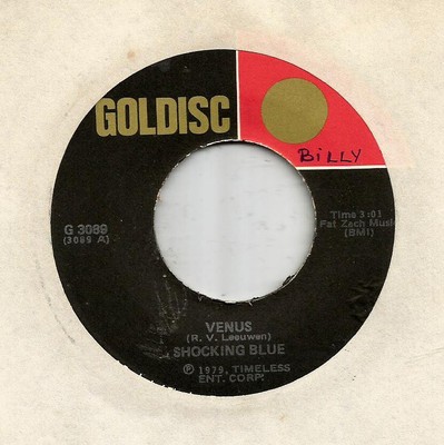 SIDE A: SHOCKING BLUE - VENUS / SIDE B: TEE SET - MA BELLE AMIE- USA - 7''- 1979