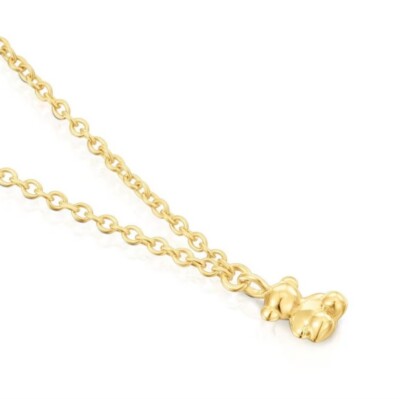 Silver vermeil TOUS Bold Bear necklace. 925 Sterling Silver 
