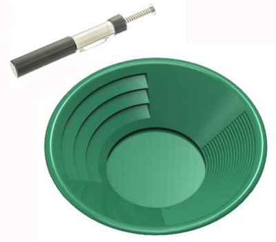 2 Pc Black Sand Pocket Separator Magnet Pen Gold Pan Mining Panning Prospecting
