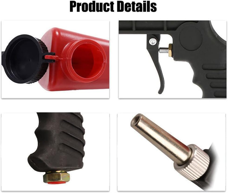 1/4” Air Sandblasting Gun Portable Handheld Sandblaster 90psi Sandblasting Gun P