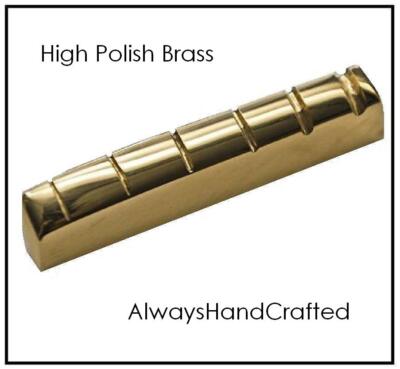 AlwaysHandCrafted Slotted BRASS NUT handmade for GIBSON Guitar - 41mm / 1 5/8''