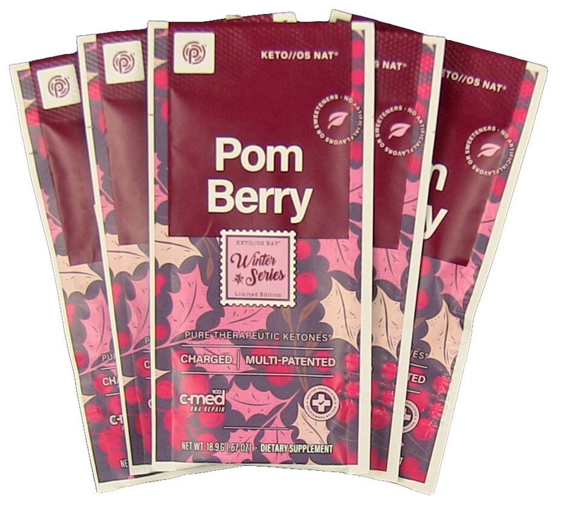 Pruvit Pom Berry OS NAT Ketones Charged Sample 5 Pack