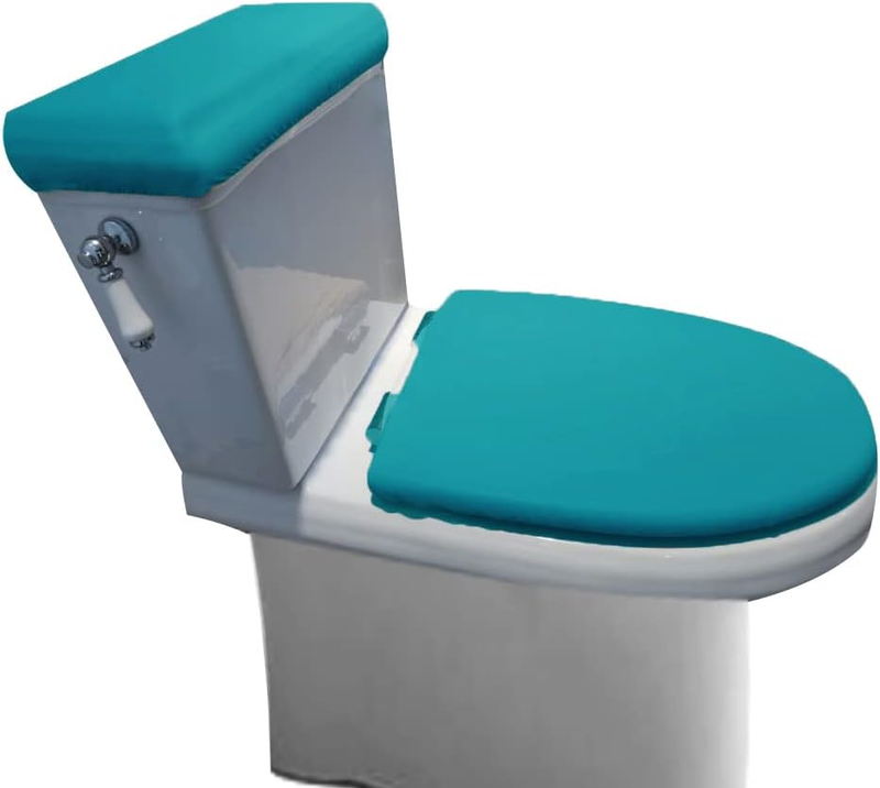 Velvet Toilet Lid Cover and Toilet Tank Lid Cover Fabric Cover for a L