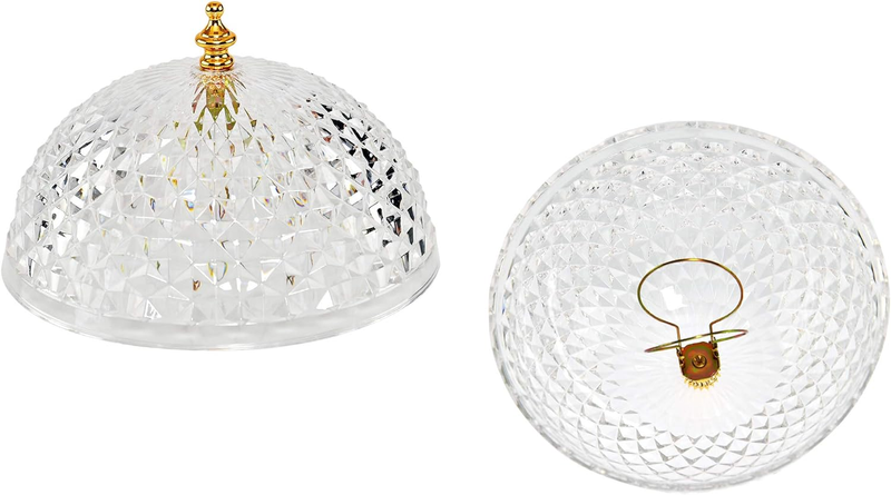 Clip-On Light Bulb Shade-Lamp-Dome-Diamond Cut-Acrylic-Vintage-Style Light Bulb