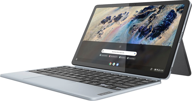 Lenovo Chromebook Duet 3 のディスプレイを示す正面図。