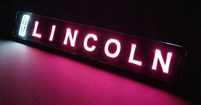 1PCS For LED Light Car For Front GrilleLINCOLNBadge Illuminated Decal Sticker