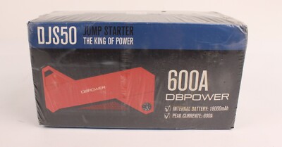 DBPOWER DJS50 Portable Car Jump Starter 600A Peak 18000mAh Capacity Sealed Read