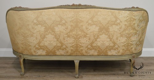 French Louis Style Antique Paint Frame Sofa