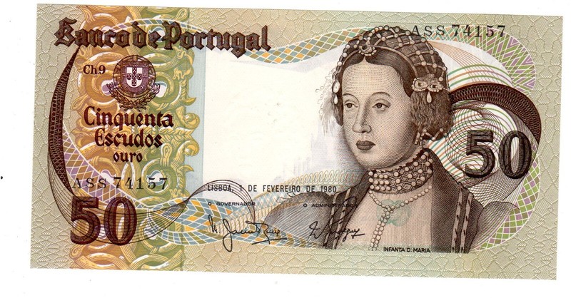 Portugal Billet 50 Escudos 1980 P174 Infanta Di Maria Neuf Unc