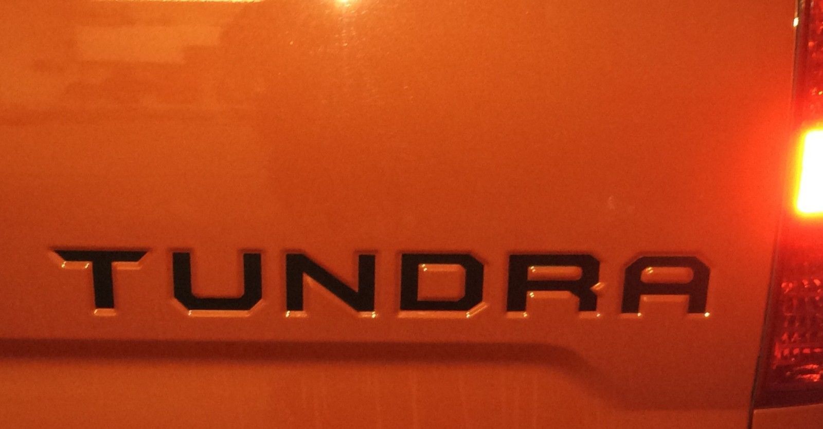 BLACK Tailgate Insert Letters Decal Vinyl Stickers for Toyota Tundra 2014-2021