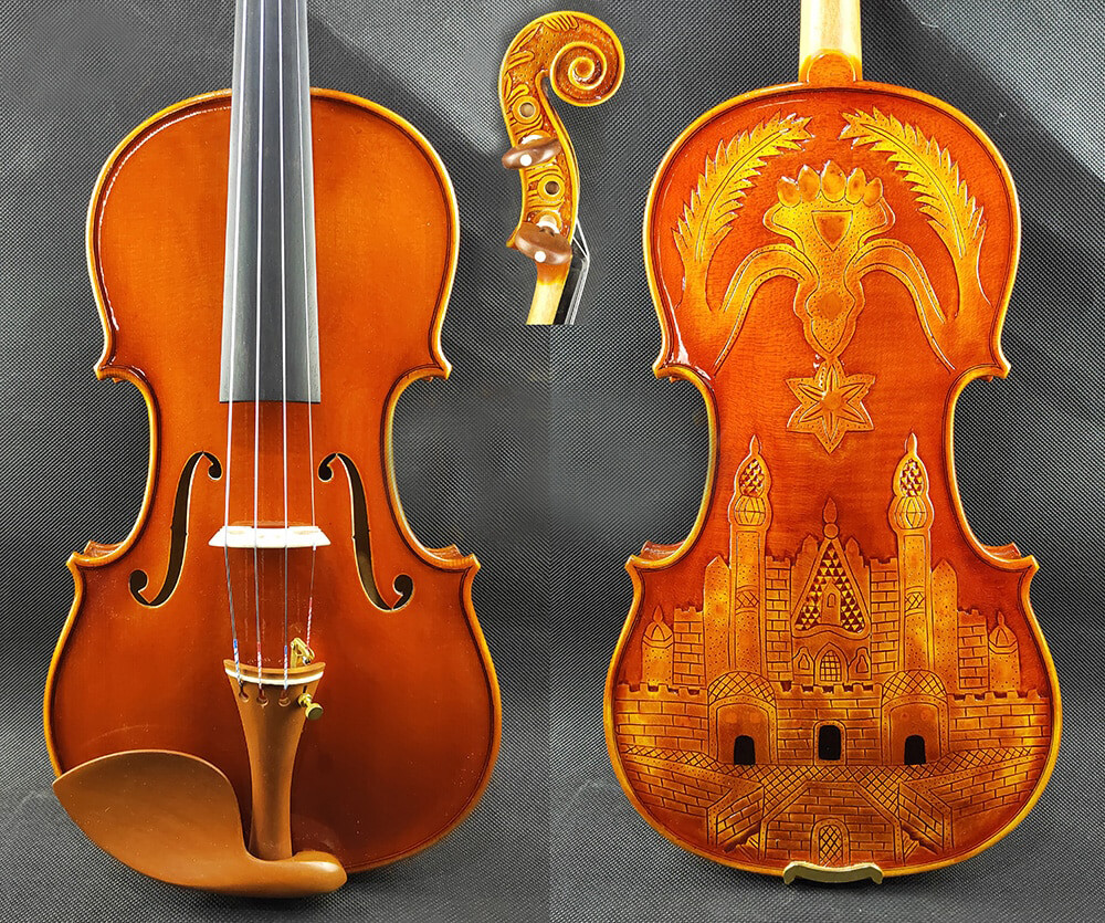 バイオリン　チェコスロバキア製　ケース付き　stradivarius印字 Stradivarius label バイオリン #01 チェコスロバキア製