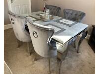 Brand new marble dining table & 4 chairs bargain price 