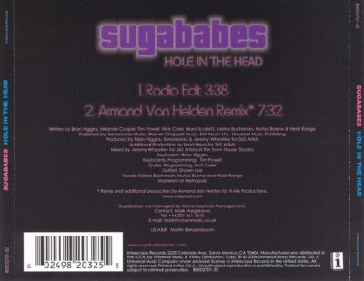 SUGABABES - HOLE IN THE HEAD [SINGLE] NEW CD 602498203255| eBay
