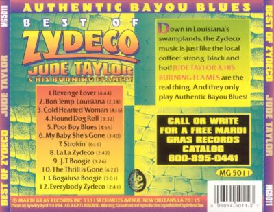 JUDE TAYLOR BEST OF ZYDECO NEW CD 96094501127| eBay