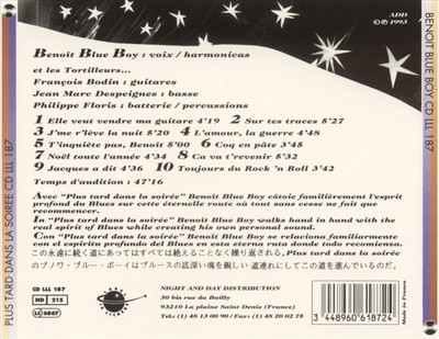 BENOIT BLUE BOY PLUS TARD DANS LA SOIREE NEW CD