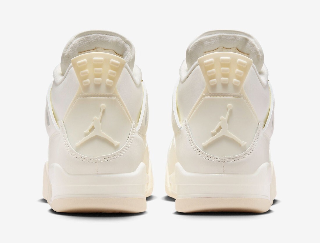 Pre-owned Jordan Air  4 Retro Sail-metallic Gold Women's Sneakers Size 8.5 Us Aq9129-170 In White
