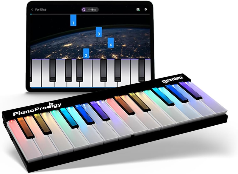 24-Key Light-Up MIDI Keyboard, App Lessons (GPP-101)