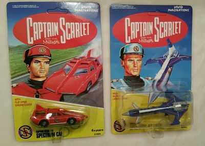 New Captain Scarlet Diecast Spectrum car & Jet Liner By Vivid Imaginations NM