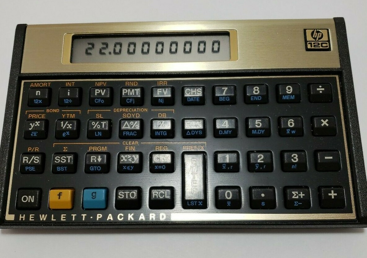 HP 12C Financial Programmable Calculator (USA) in authentic BOX!  