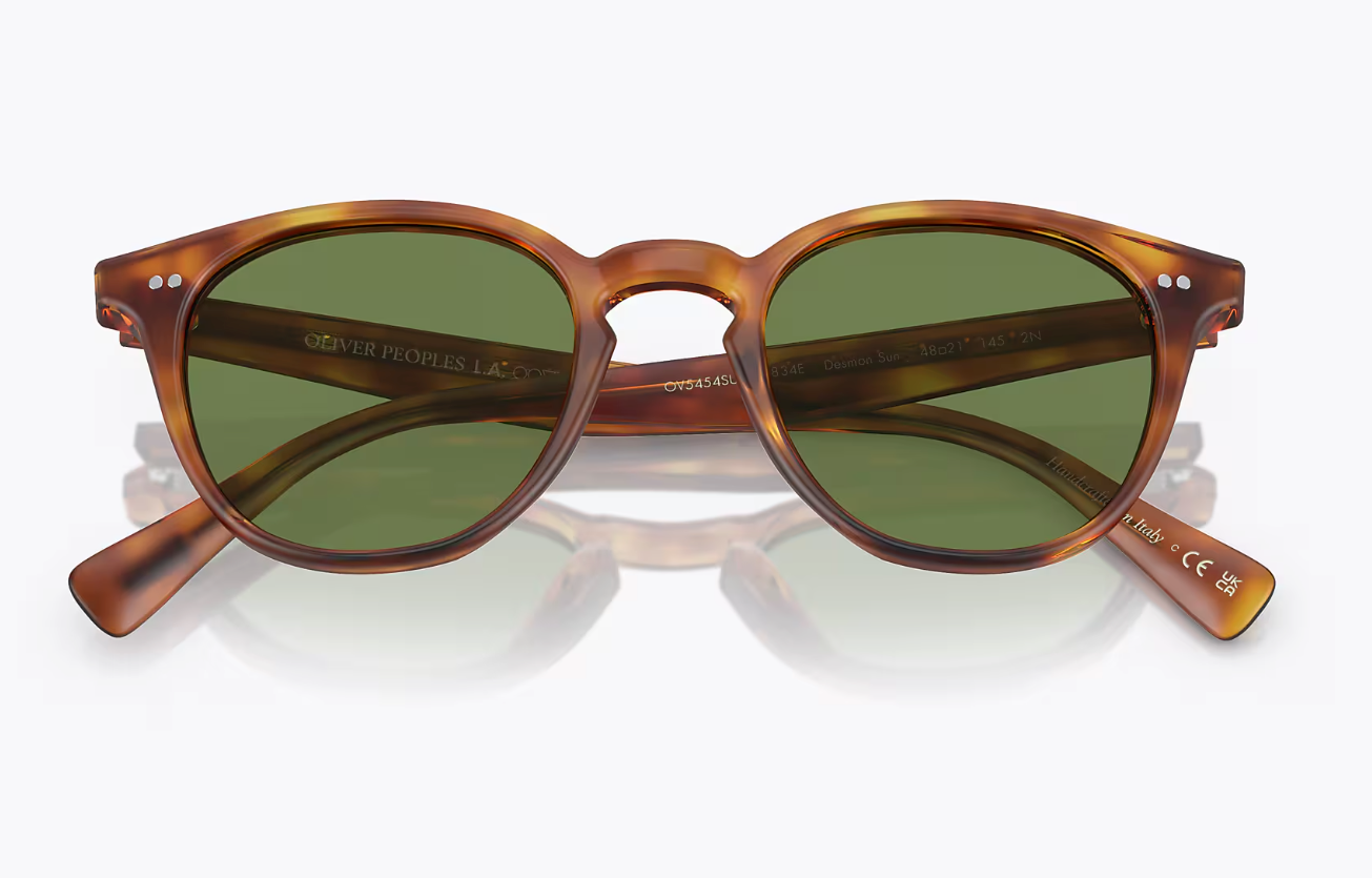 Pre-owned Oliver Peoples Desmon Sun 48mm Semi-matte Lbr /green Msrp$545 Cumberbatch's Fav