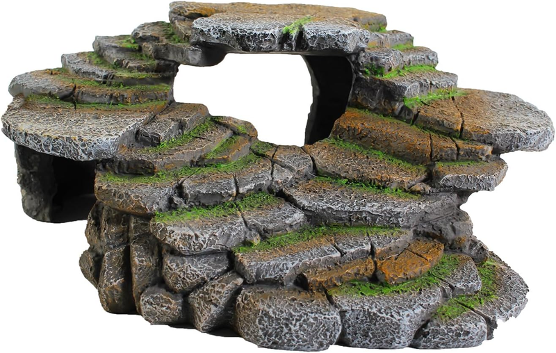 Reptology Shale Step Large Ledge for Aquariums & Terrariums, Adds Hiding Spots,