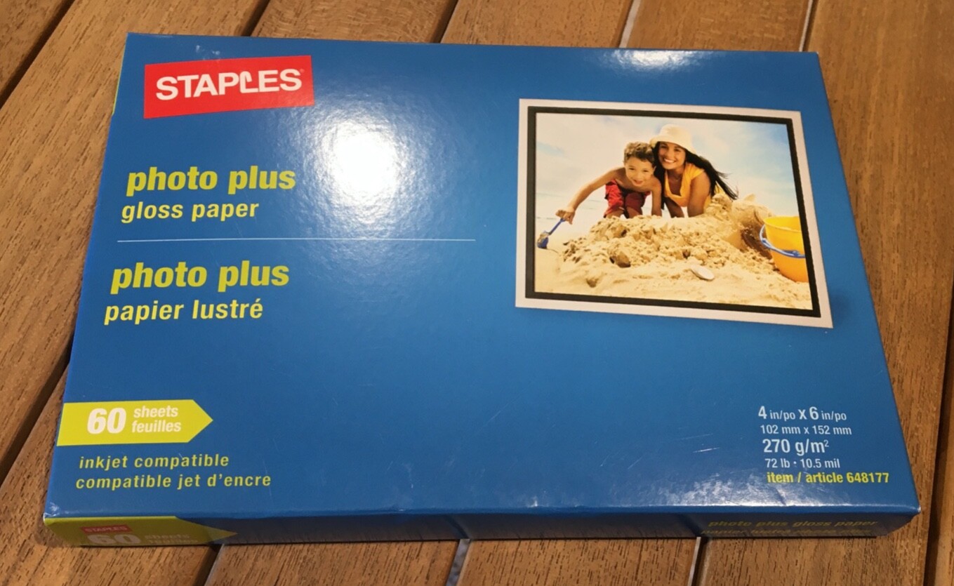 №1ヴィンテージ＆ブラウン円形68 NEW & SEALED Staples Photo Plus Gloss Paper 4