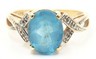 Topaz & Diamond 9ct Yellow Gold Ring Crossover Style Band Fine Jewellery-2.JPG