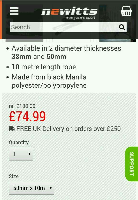 10m X 50mm Heavy Battle Rope Apollo In Yeovil Somerset Gumtree