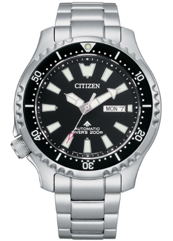 Pre-owned Citizen Promaster Fugu Dive Stainless Steel Men's Watch Ny0130-83e