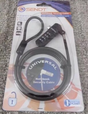 Sendt Notebook Security Cable with 4-Dial Combination Lock BRAND NEW!!!