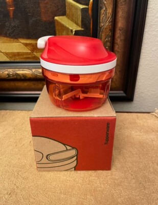 New TUPPERWARE SuperSonic Chopper Compact MINI FOOD PROCESSOR Red