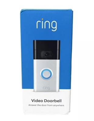 Ring Video Doorbell 2nd Gen 1080p HD Video Satin Nickel Easy Installation New