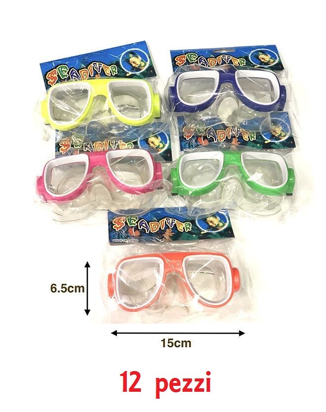 Set 12 Pezzi Maschera Mascherina Mare Nuoto Piscina Estate Bambini hmj