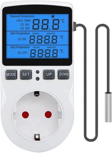 Temperaturregler Steckdose Digital Steckdosenthermostat Thermostat Timer DE