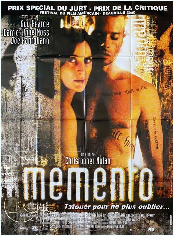 Memento Affiche CinÃ©Ma PliÃ©E 160x120 Cm Movie Poster 63x47 In Christopher Nolan