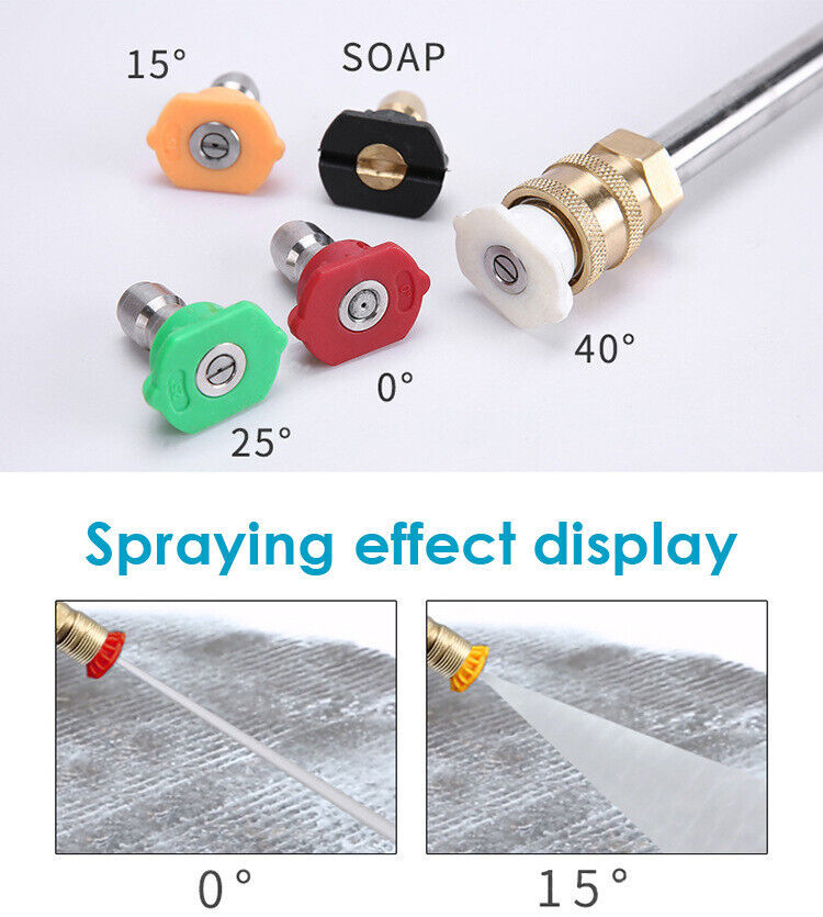 4000 PSI High Pressure Car Power Washer Spray Gun Wand Lance Nozzle Hose Kit M22