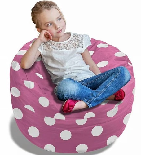 BeanBob Bean Bag Chair, 2.5ft, lavender polka dots